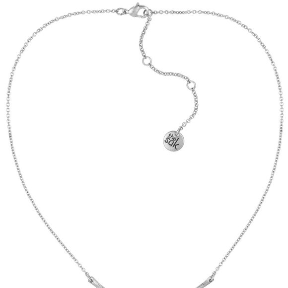 The Sak - Small Stone Smile Necklace 16 (Black/Silver) - Picture 3 of 4